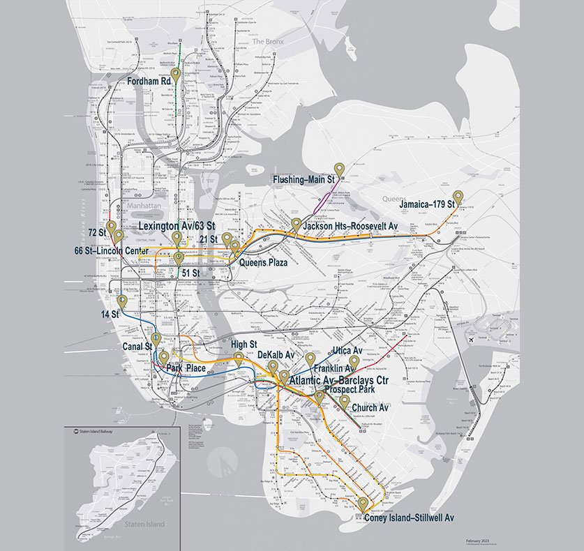 Elevator and Escalator Replacement at 23 Subway Stations in 4 NYC Boroughs